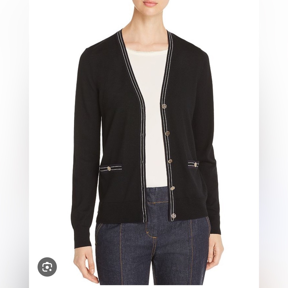 Tory Burch Madeline Merino Wool Cardigan